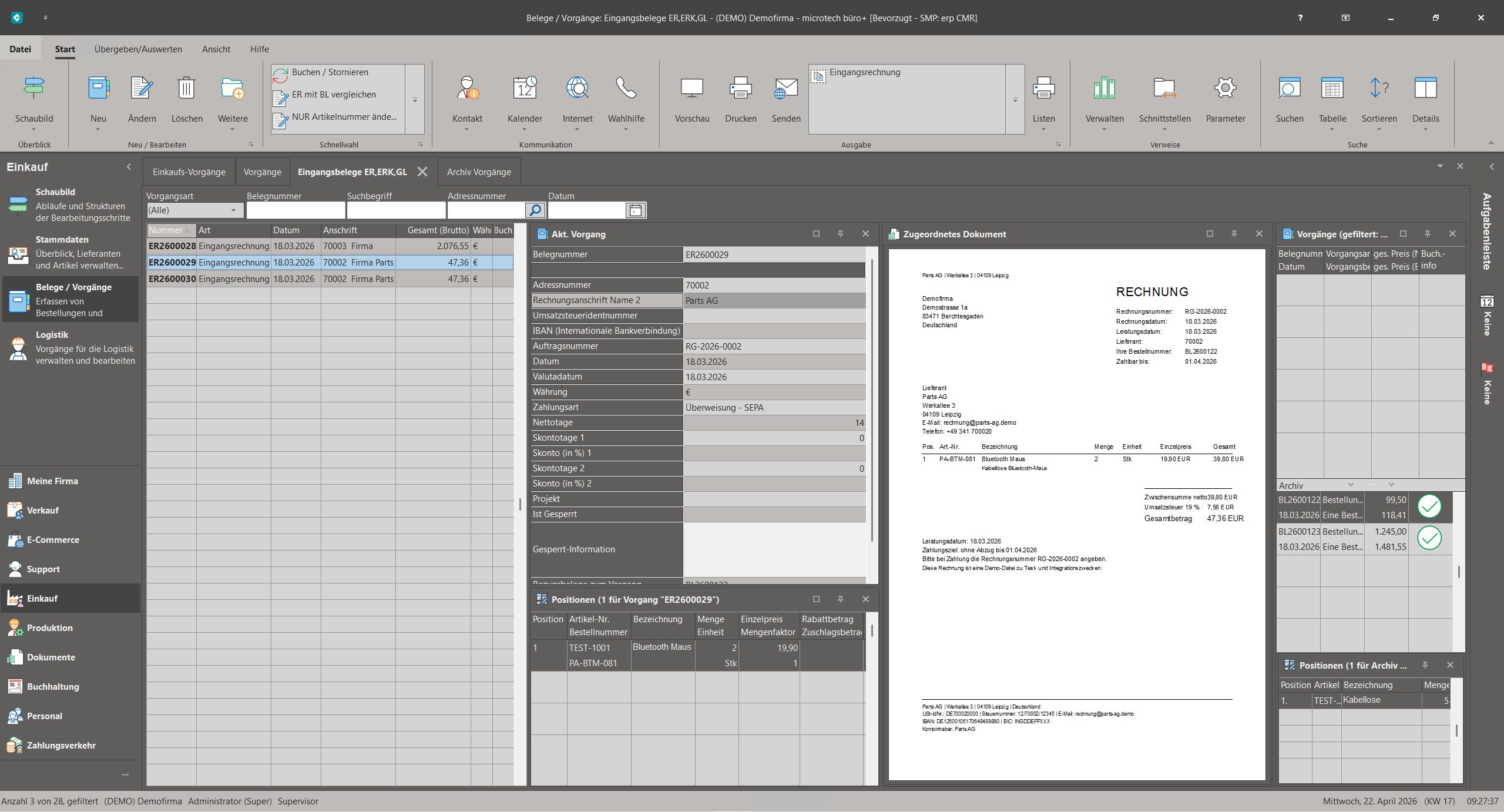 ConnectINVOICE Dark Mode